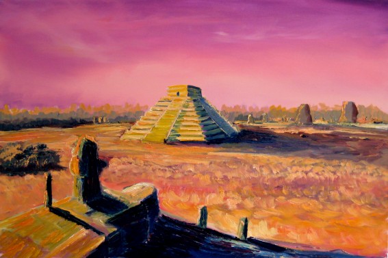 Chichen Itza peinture à l