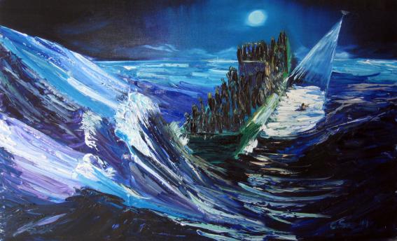 Lampedusa  pittura a olio | Christian Seebauer